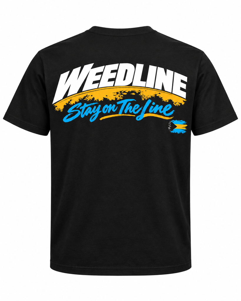 Weedline Signature - Stay on the Line T - Black