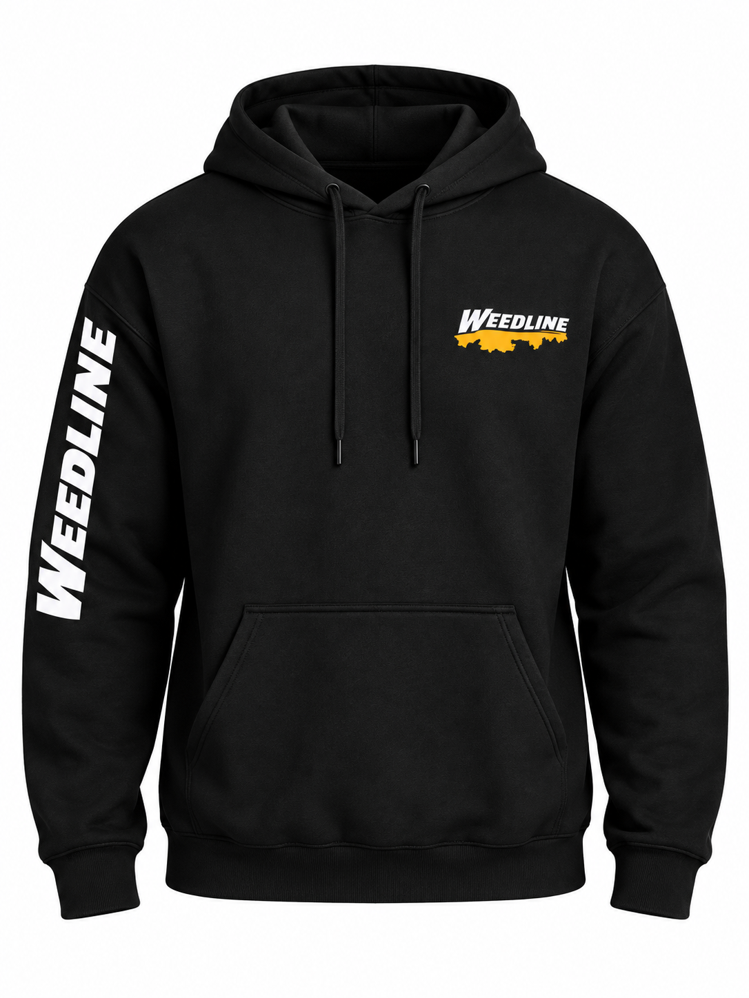 Weedline Signature Hoodie – Stay on the Line - Black