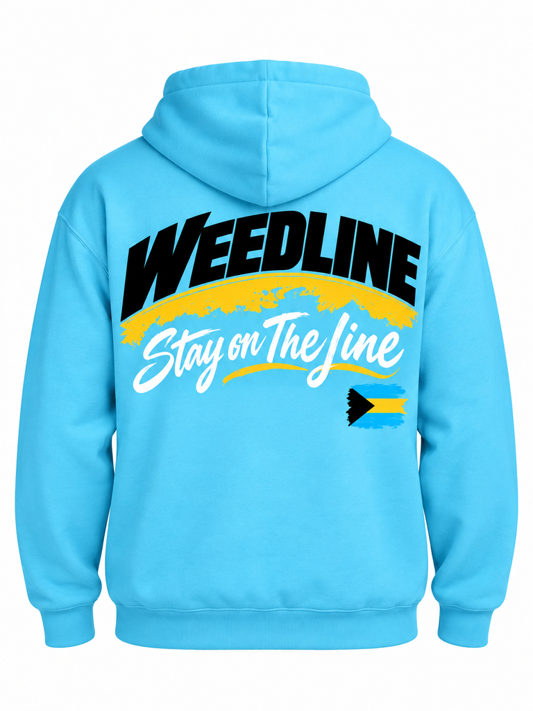 Weedline Signature Hoodie - Stay on the Line - Sky Blue