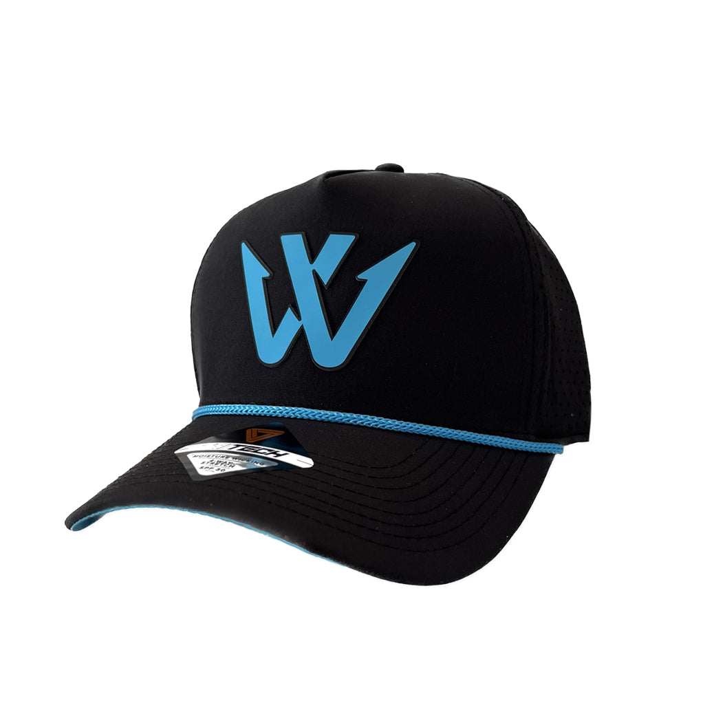 The "Incognito" Weedline Trucker Hat Blue/White