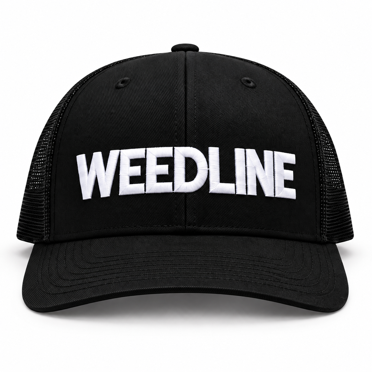 Weedline Classic - White on Black Hat