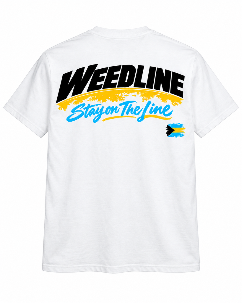 Weedline Signature - Stay on the Line T - White