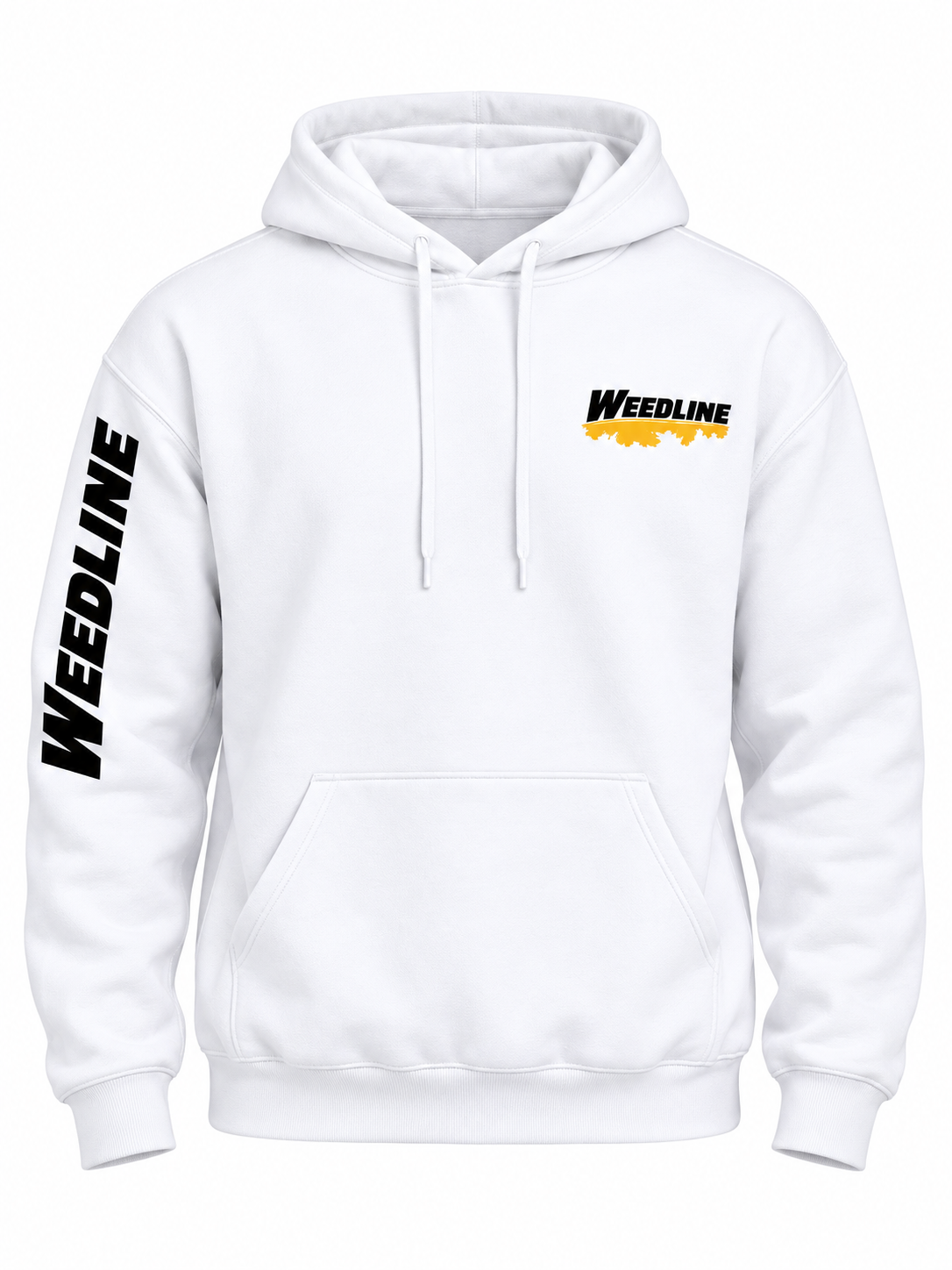Weedline Signature Hoodie – Stay on the Line - White