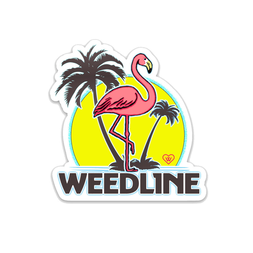 Weedline Flamingo Sticker
