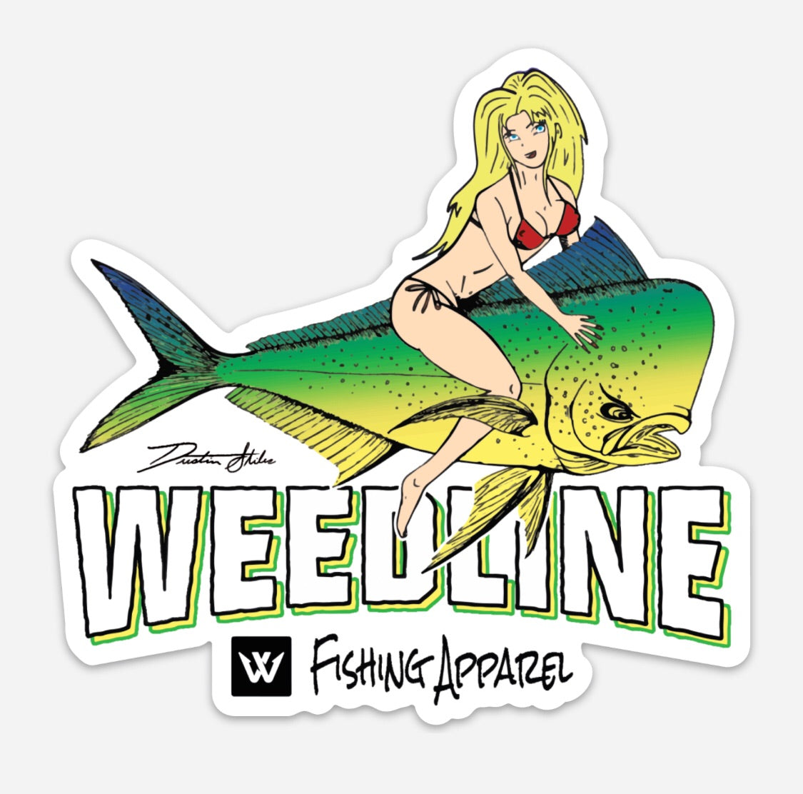 Weedline Fishing Apparel: Bomber Mahi Sticker